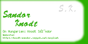 sandor knodt business card